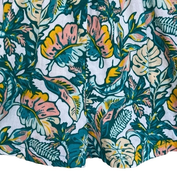 Tommy Bahama Girls Smocked Tank Romper Green Pink Tropical Print Sz 4T - Picture 4 of 15